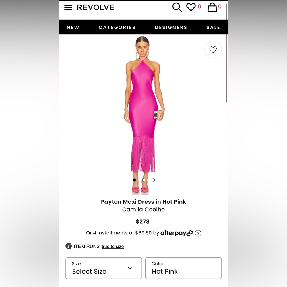 Revolve Camila Coelho Hot Pink Dress NWT
